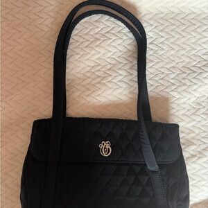 Elegant Black Quilted Tote Bag